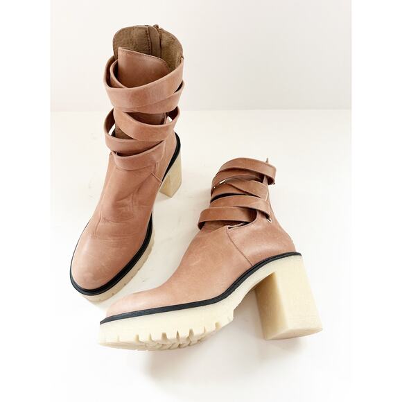 NWOB Free People Jesse Cutout Boots English Tan 38.5 - Picture 3 of 7